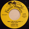 BARBARA KING: WHAT I DID IN THE STREET (ORIGINAL & DISCO VERSION)